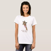 Grappige Giraffe T-Shirt Glimlach - Aangepaste tek (Voorkant volledig)
