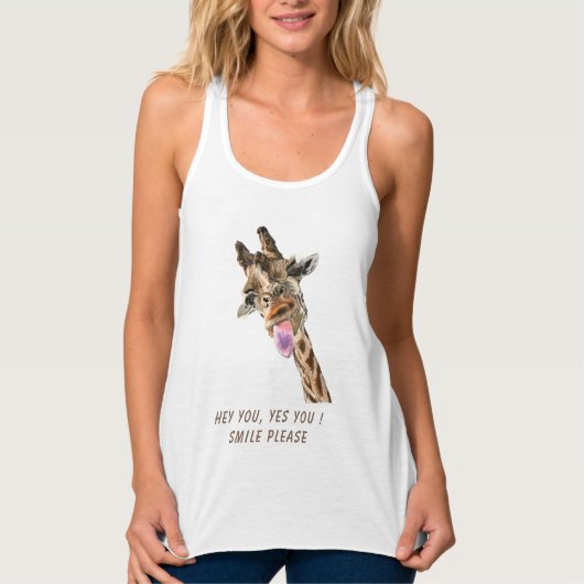 Grappige Giraffe Tanktop (Voorkant)