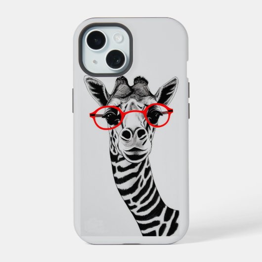 Grappige Giraffe Telefoon Case iPhone 15 Case (Achterkant)