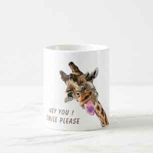 Grappige Giraffe Tong Uit Opvallende Tekst Koffiem Koffiemok