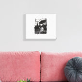 Grappige Giraffe UFO Dierenpark Dier Grappige Meme Canvas Afdruk (Insitu (Woonkamer))