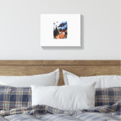 Grappige Giraffe UFO Dierentuin Dier Grappige Meme Canvas Afdruk (Insitu (Slaapkamer))
