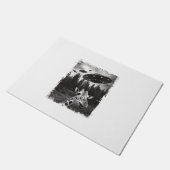 Grappige Giraffe UFO Zoo Animal Weird Meme Graphic Deurmat (Schuin)