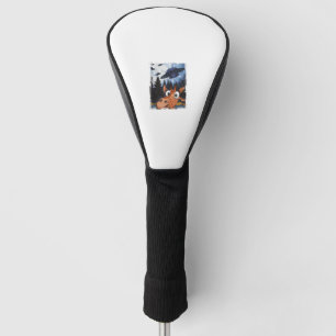 Grappige Giraffe UFO Zoo Animal Weird Meme Graphic Golfheadcover