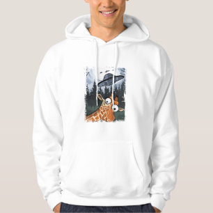 Grappige Giraffe UFO Zoo Animal Weird Meme Graphic Hoodie