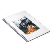 Grappige Giraffe UFO Zoo Animal Weird Meme Graphic Notitieboek (Rechterzijde)