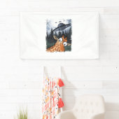 Grappige Giraffe UFO Zoo Animal Weird Meme Graphic Spandoek (Insitu)
