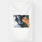 Grappige Giraffe UFO Zoo Animal Weird Meme Graphic Spandoek (Verticaal)