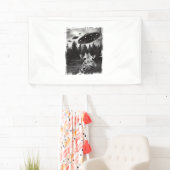 Grappige Giraffe UFO Zoo Animal Weird Meme Graphic Spandoek (Insitu)