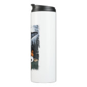 Grappige Giraffe UFO Zoo Animal Weird Meme Graphic Thermosbeker (Geroteerd rechts)