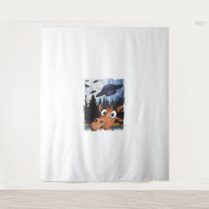 Grappige Giraffe UFO Zoo Animal Weird Meme Graphic Wandkleed