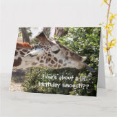 Grappige Giraffe Verjaardag Kaart, verjaardag smoo Kaart (Gele Bloem)