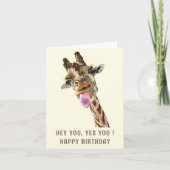Grappige Giraffe Verjaardagskaart Kaart (Voorkant)