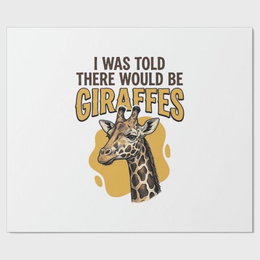 Grappige Giraffe Vintage Gravure Shirt Ontwerp_1 Cadeaupapier (Vlak)