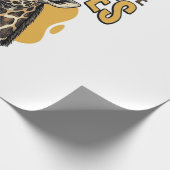 Grappige Giraffe Vintage Gravure Shirt Ontwerp_1 Cadeaupapier (Hoek)