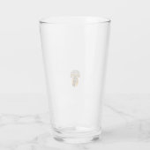 Grappige Giraffe Vintage Gravure Shirt Ontwerp_1 Glas (Achterkant)