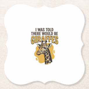 Grappige Giraffe Vintage Gravure Shirt Ontwerp_1 Kartonnen Onderzetters