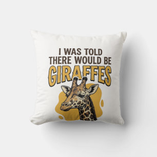 Grappige Giraffe Vintage Gravure Shirt Ontwerp_1 Kussen