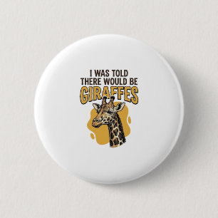 Grappige Giraffe Vintage Gravure Shirt Ontwerp_1 Ronde Button 5,7 Cm