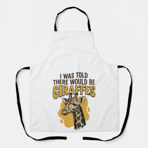 Grappige Giraffe Vintage Gravure Shirt Ontwerp_1 Schort