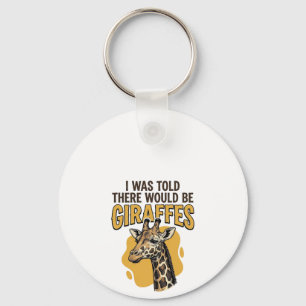 Grappige Giraffe Vintage Gravure Shirt Ontwerp_1 Sleutelhanger