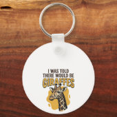 Grappige Giraffe Vintage Gravure Shirt Ontwerp_1 Sleutelhanger (Voorkant)