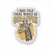 Grappige Giraffe Vintage Gravure Shirt Ontwerp_1 Sticker (Voorkant)