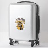 Grappige Giraffe Vintage Gravure Shirt Ontwerp_1 Sticker (Koffer)