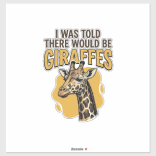 Grappige Giraffe Vintage Gravure Shirt Ontwerp_1 Sticker