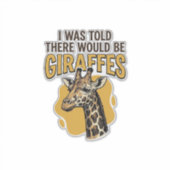 Grappige Giraffe Vintage Gravure Shirt Ontwerp_1 Sticker (Voorkant)