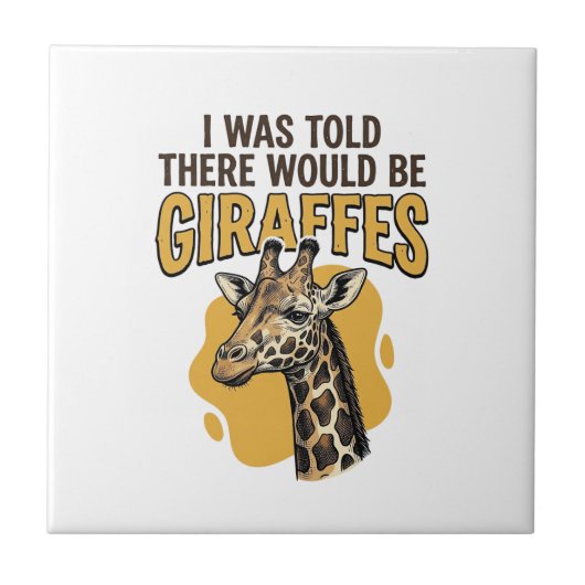 Grappige Giraffe Vintage Gravure Shirt Ontwerp_1 Tegeltje (Voorkant)