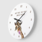 Grappige Giraffe Wandklok (Hoek)