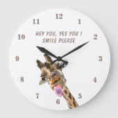 Grappige Giraffe Wandklok (Voorkant)