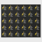 Grappige Giraffe Woordgrap Cadeaupapier (Vlak)