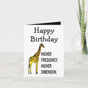 Grappige Giraffe Woordgrap Gelukkige Verjaardag Kaart