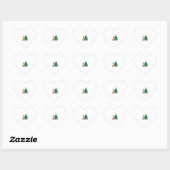 Grappige Giraffe Xmas Tree Lights Rendier Pet Chri Hart Sticker (Vel)
