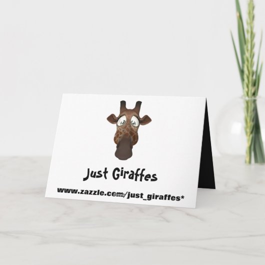 Grappige Giraffes & Spider Halloween Kaart (Achterkant)