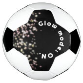 Grappige girly glow glitter inspirerend sprankelen voetbal (Gedraaid)