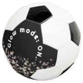 Grappige girly glow glitter inspirerend sprankelen voetbal (Drie kwart)
