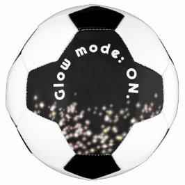 Grappige girly glow glitter inspirerend sprankelen voetbal