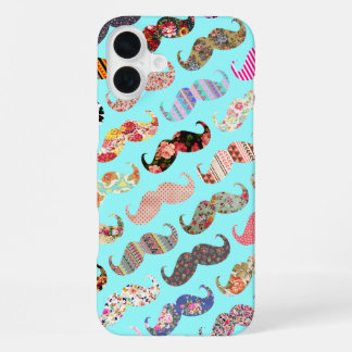 Grappige Girly Kleurrijke Azteekse Patronen Snorre iPhone 16 Plus Hoesje