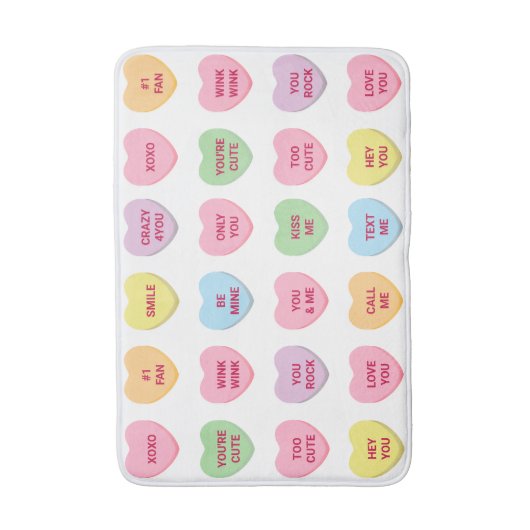 Grappige girly schattige aangepaste conversatie sn badmat (Voorkant Verticaal)