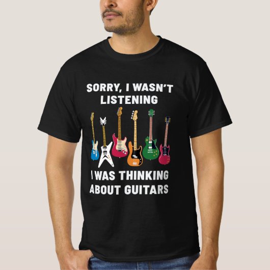 Grappige gitaar citaat t-shirt (Voorkant)