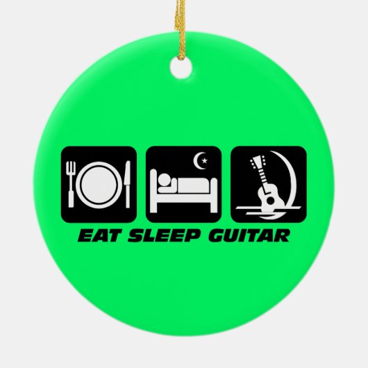 grappige gitaar keramisch ornament (Achterkant)