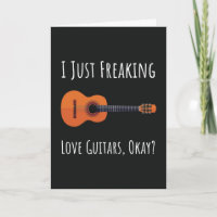 Grappige gitaar liefhebber kaarten gitarist muziek
