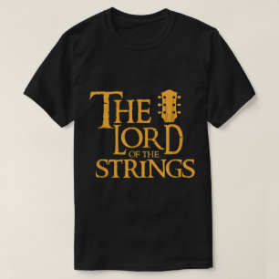 Grappige gitaarsnaren parodie ontwerp t-shirt