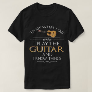 Grappige Gitaarspeler Citaat: Ik Speel en Weet Din T-shirt