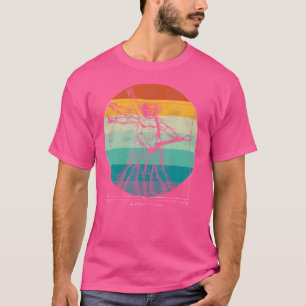 Grappige gitaarspeler Da Vinci Vitruvianische Man  T-shirt