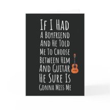 Grappige Gitaarspeler Kaarten Voor Vrouwen Gitaris