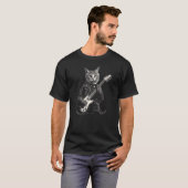 Grappige Gitaren Kat T-shirt (Voorkant volledig)